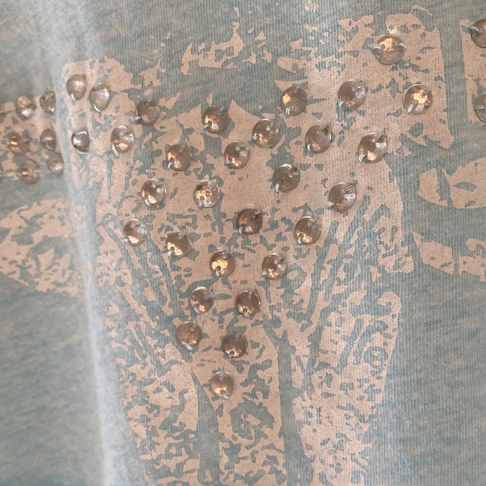 Double D Ranch Light Blue Rhinestone Tee - Picture 6 of 8